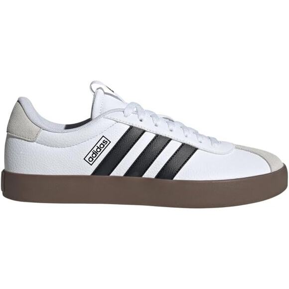 NWT adidas Men\'s VL Court 3.0 Sneakers White/Black/Gray Size 10 US Casual